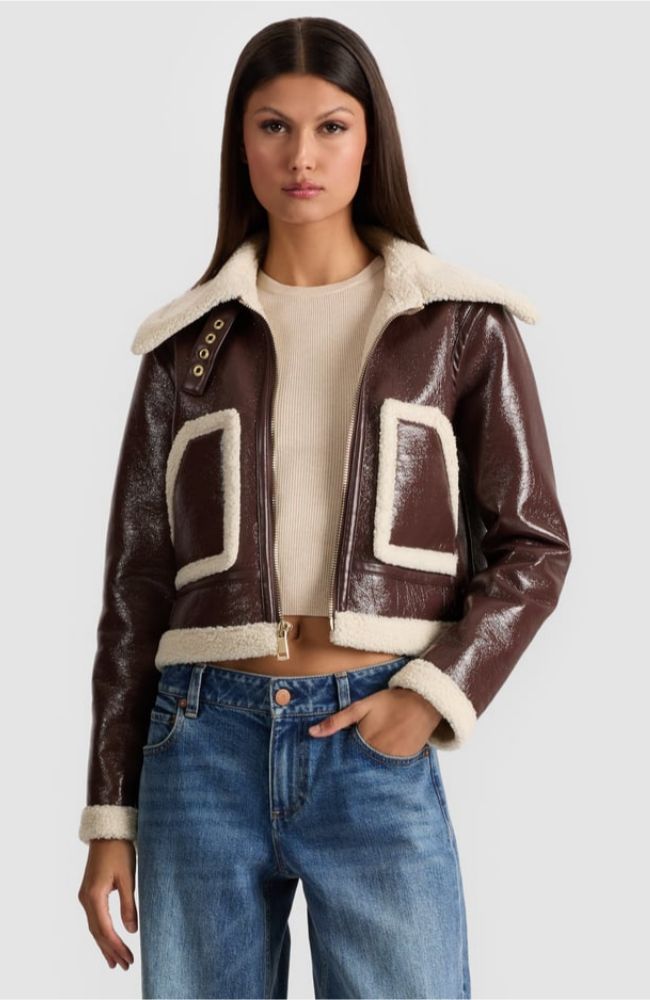 Isaiah Cropped Aviator Jacket