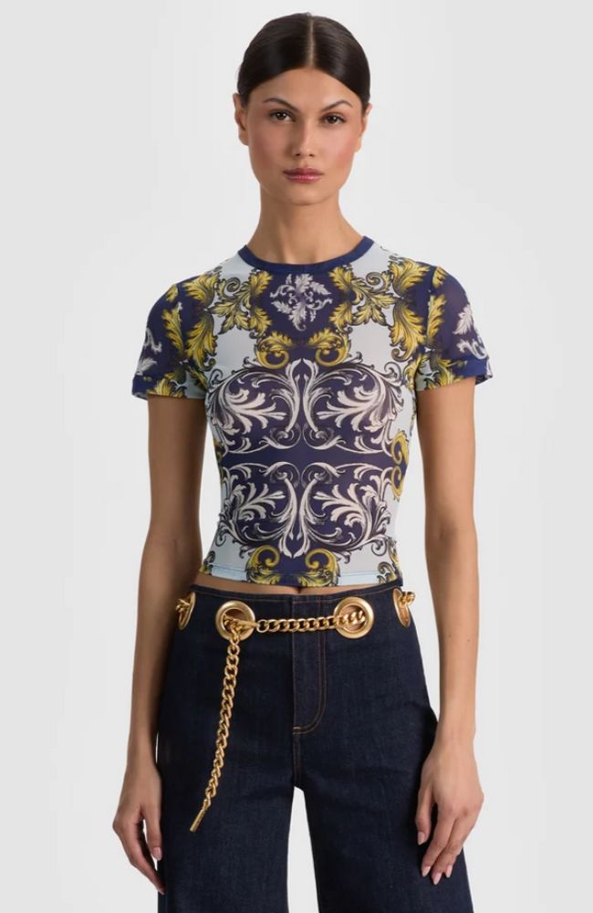 Tess Tee in Antique Scroll