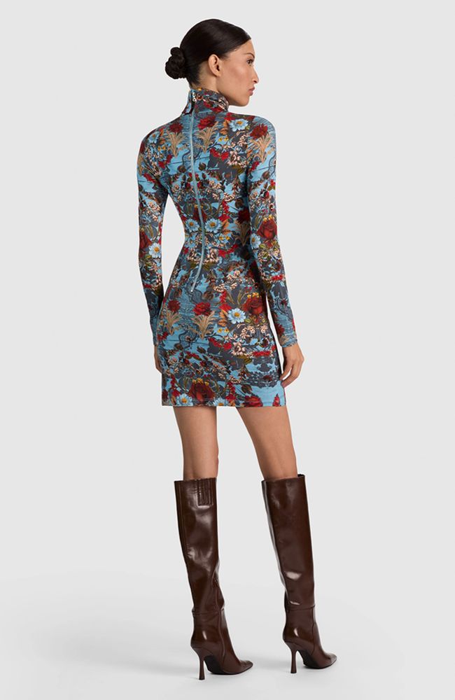 Delora Fitted Turtleneck Mini Dress