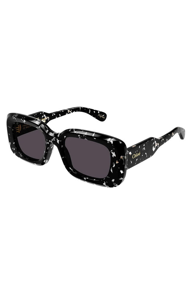 Chloe Sunglass Rectangle Black