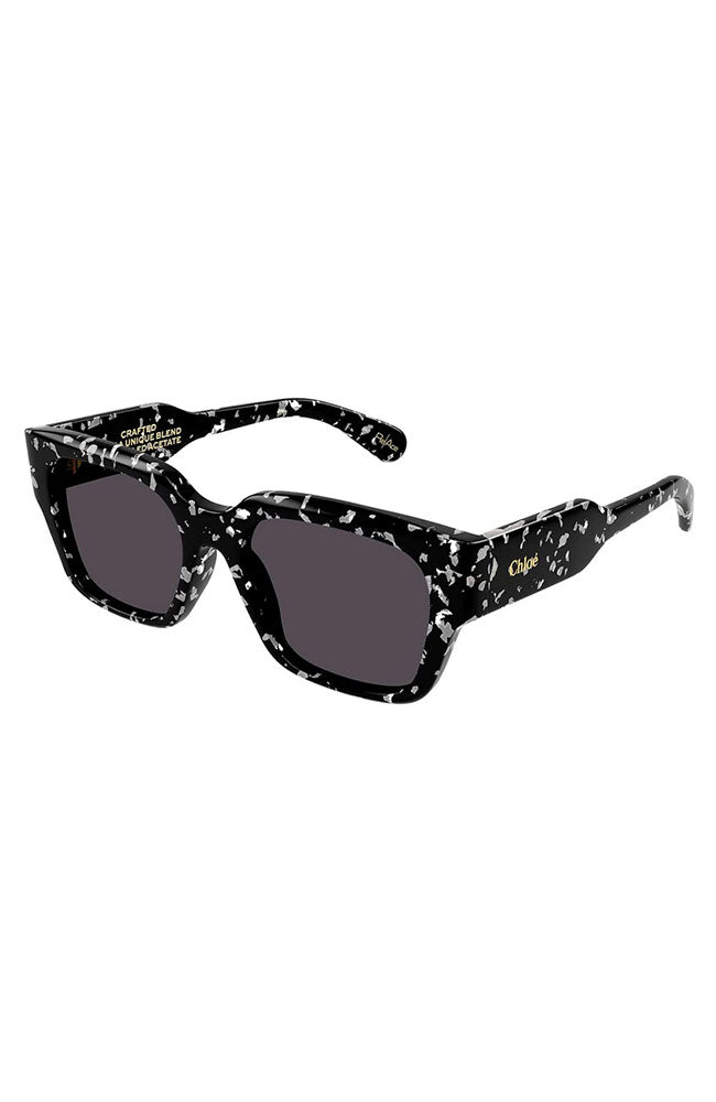 Chloe Sunglass Black Vintage Rectangle