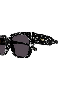 Chloe Sunglass Black Vintage Rectangle