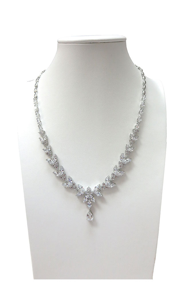 CZ Slv Necklace
