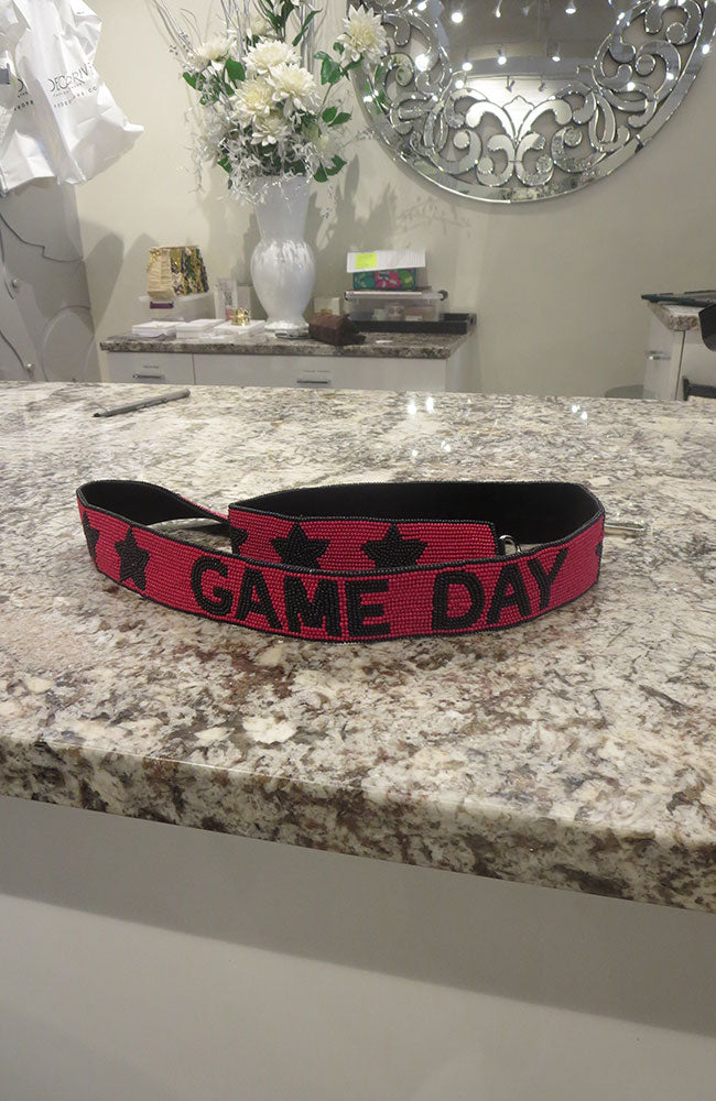 Black Star Red Beaded Strap