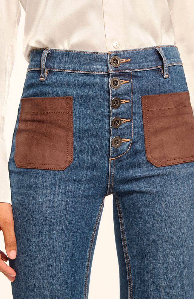 Suede Combo Cindy Jeans