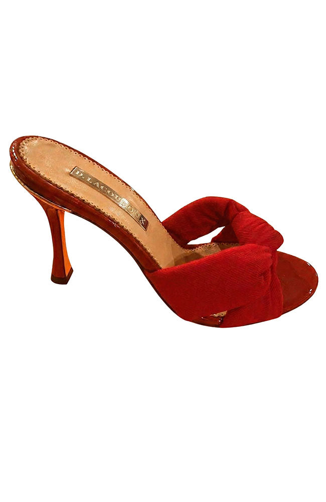 Sofia Cashmere Leather Mule Rouge Amore