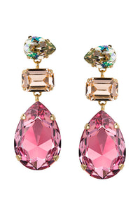 Rose Peach Swarovski Crystal Earring