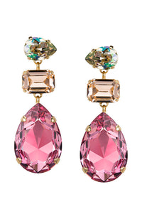 Rose Peach Swarovski Crystal Earring