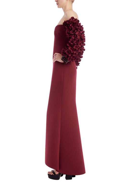 Off Shoulder 3D Sleeve Gown