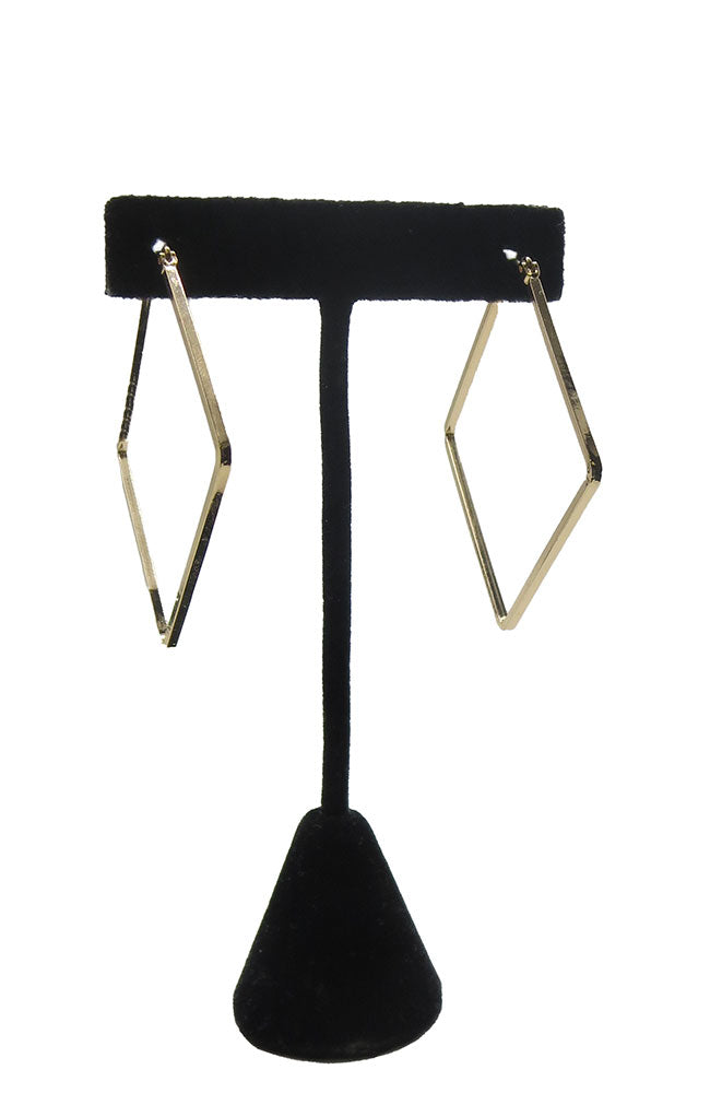 Gold Square Hoops