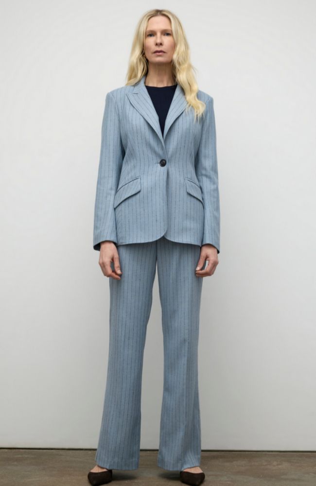 Pin Stripe Bell Sleeve Jacket