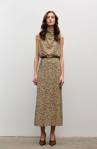 Printed Chiffon Slip Skirt