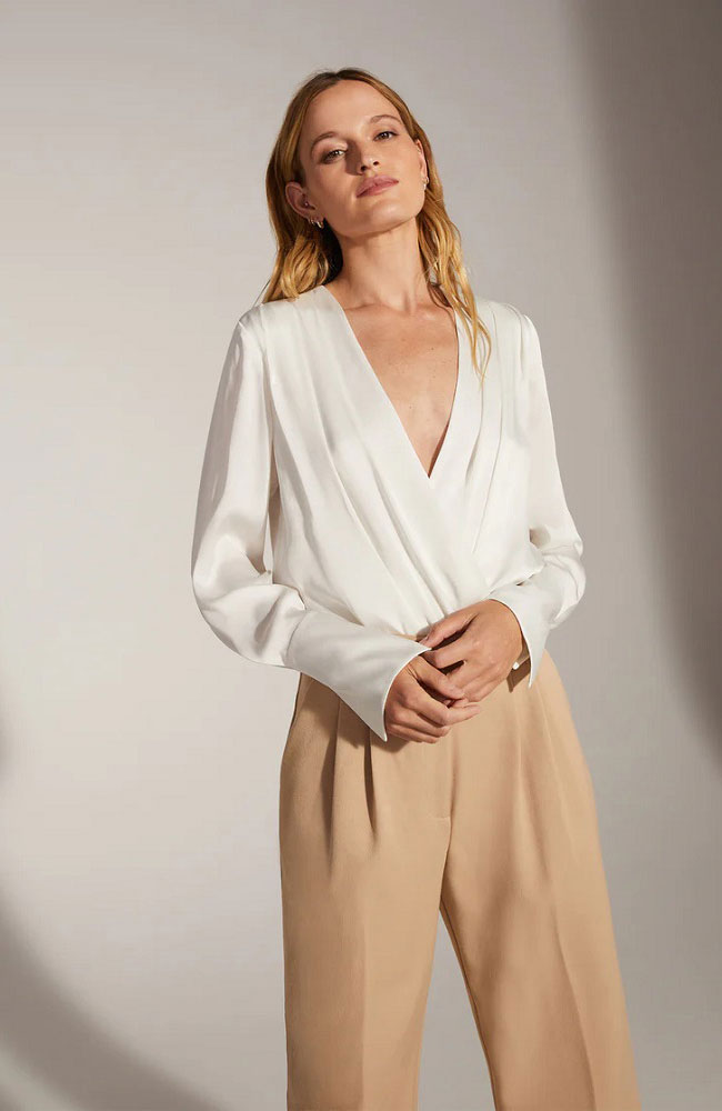 The Date Blouse in Ivory