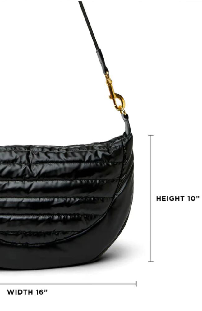 Elton Hobo Crossbody Pearl Black