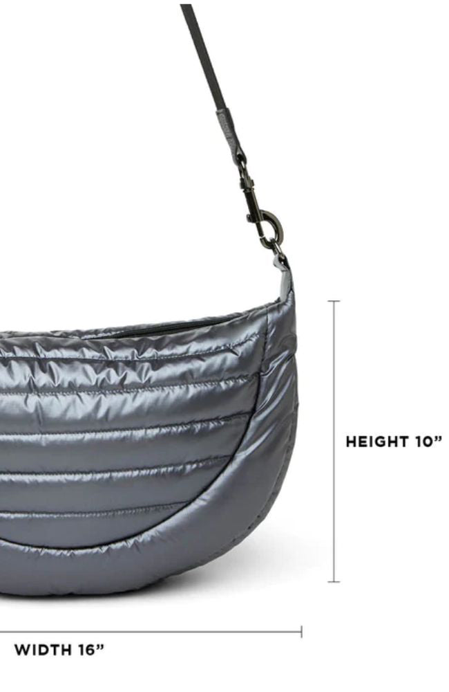 Elton Hobo Crossbody Pearl Gry
