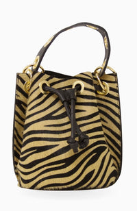 Leather Patterns Bucket Bag