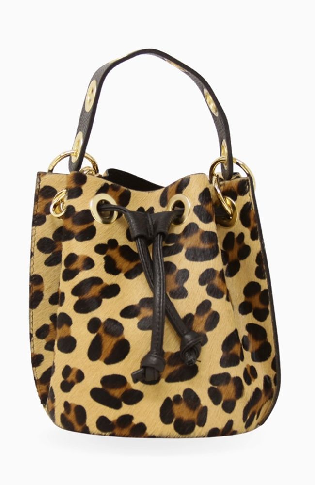 Leather Patterns Bucket Bag