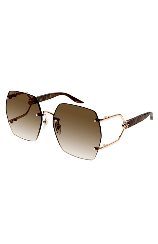 Gucci Sunglasses Hexagon Havana