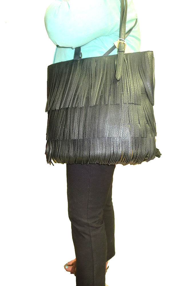 3 Tier Fringe Tote Bag
