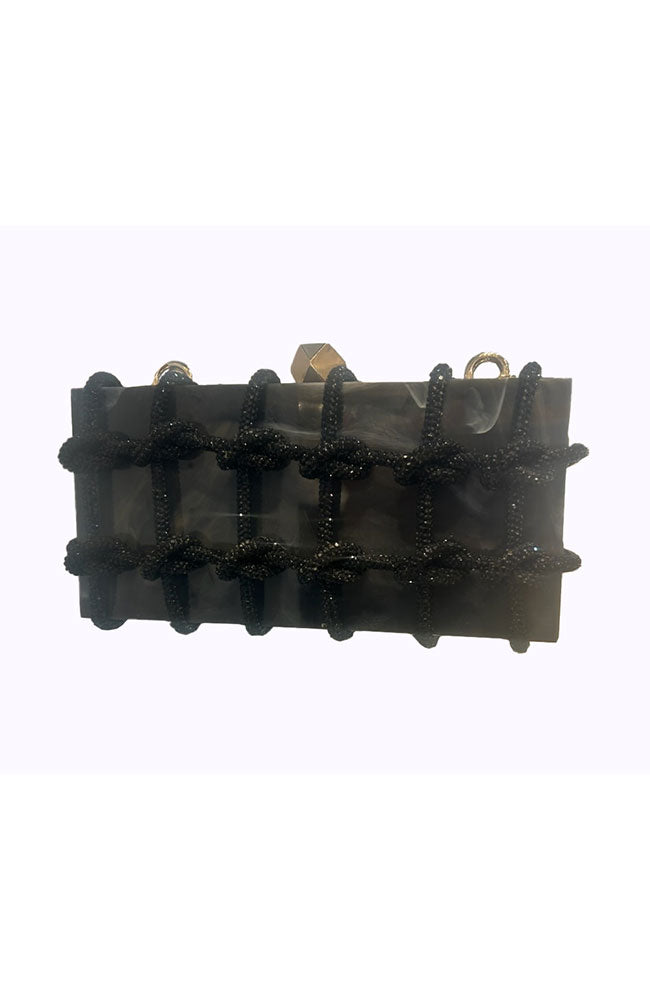 Rhinestone Chain Acrylic Clutch