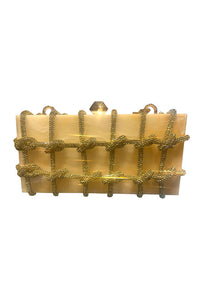 Rhinestone Chain Acrylic Clutch