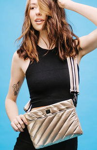 Diagonal Bum Bag 2.0 in Pearl Cashmere