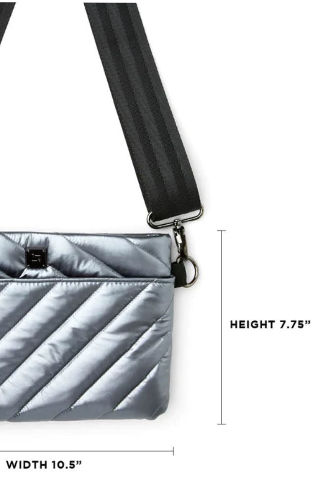Diagonal Bum Bag 2.0 Silver Liquid