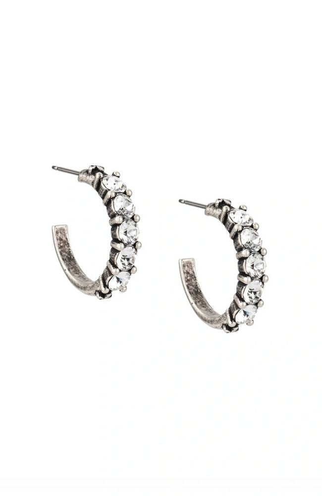 Cinq Sterling Huggie Crystal