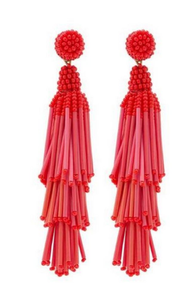 Rain Earrings in Red