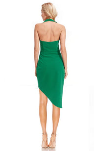 Halter Draped Cocktail Dress