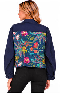 Crop Navy Blue Jacket