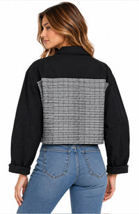 Black Jacket with Picnic Checker Back