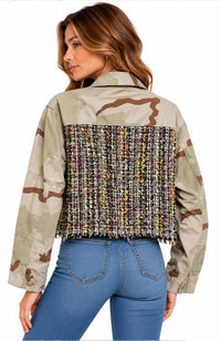 Khaki Camo Jacket Rainbow Tuft