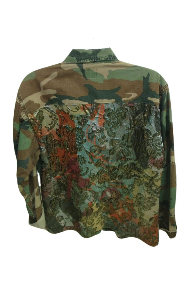 Multi Brocade Full Length Camo Jacket
