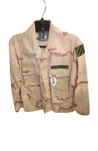 Tan Pop Full Length Khaki Camo Jacket