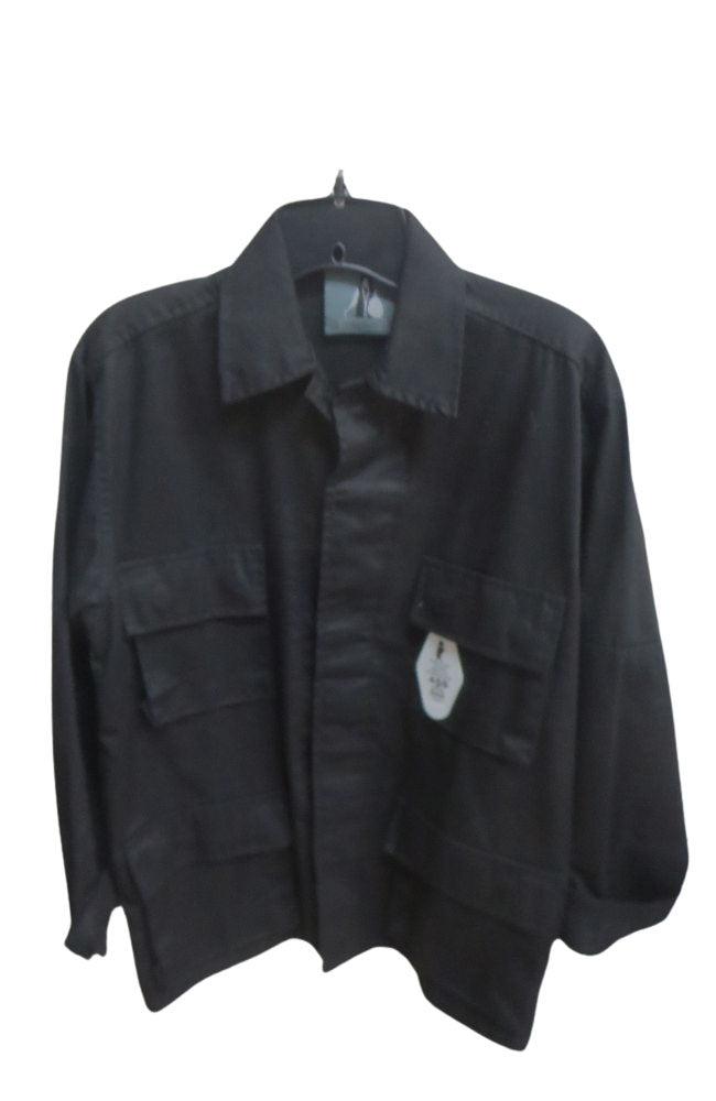 Green Brocade Full Length Black Jacket