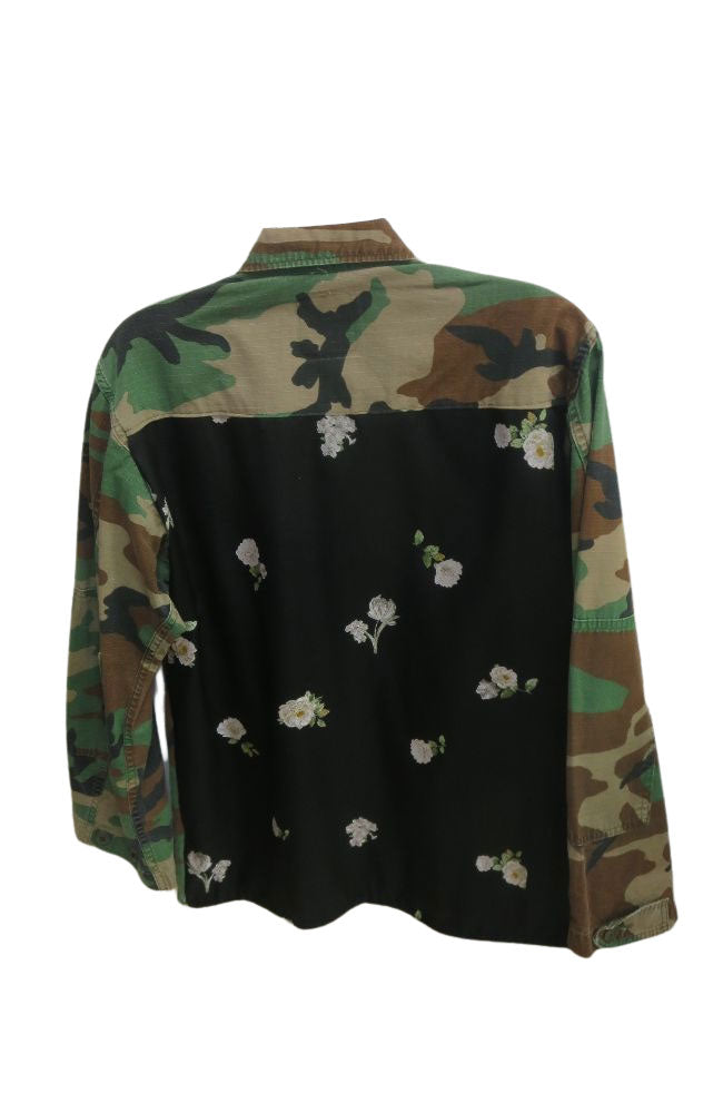 Black Etched Full Length Camo Jacket