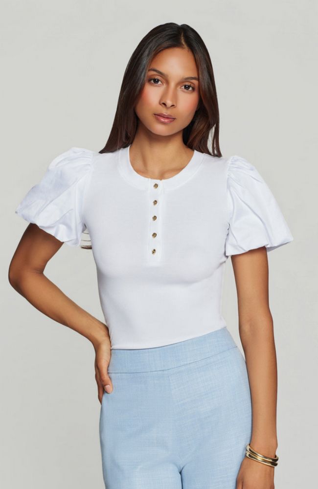 Teigan Poplin Combo Top