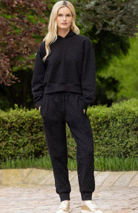 Ruel Crystal Sweatpants in Black