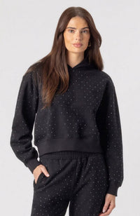 Renae Crystal Hoodie in Black