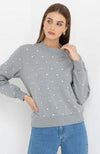 Julie Crystal Stud Sweatshirt