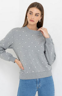 Julie Crystal Stud Sweatshirt