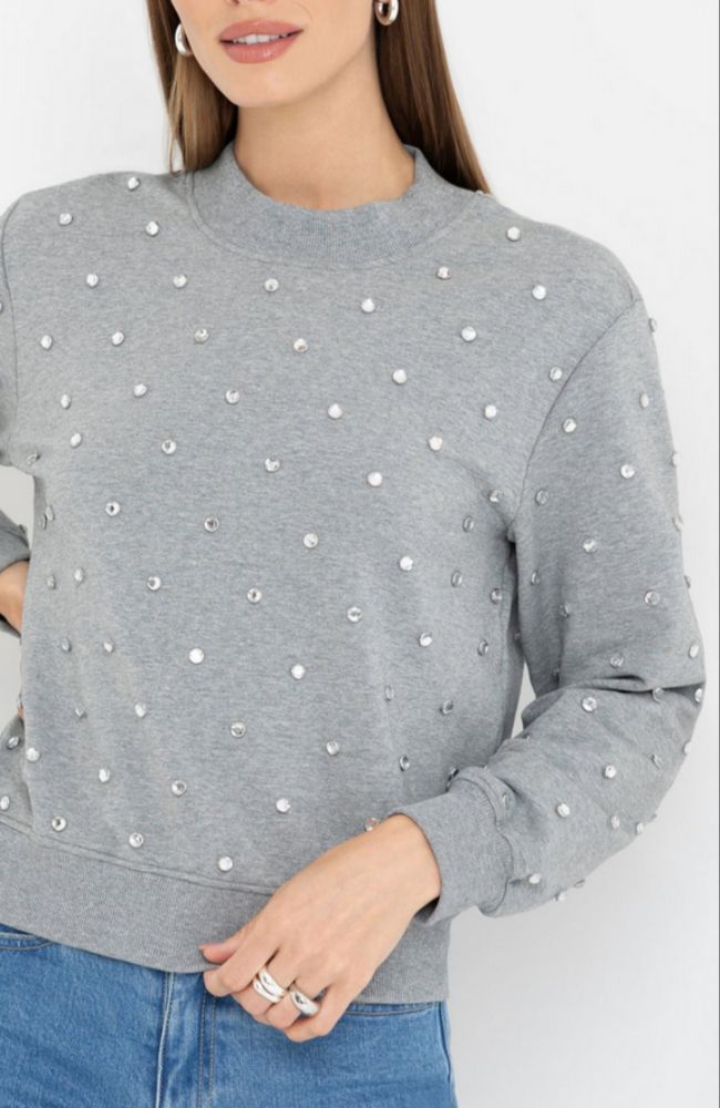 Julie Crystal Stud Sweatshirt