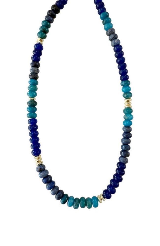Kerry Dark Blue Mix Beaded Necklace