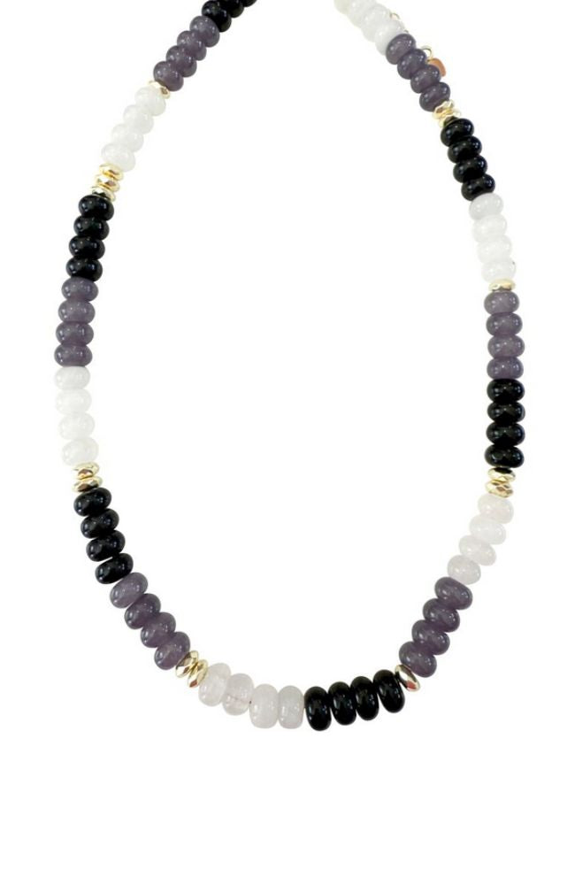 Kerry Black White Mix Beaded Necklace