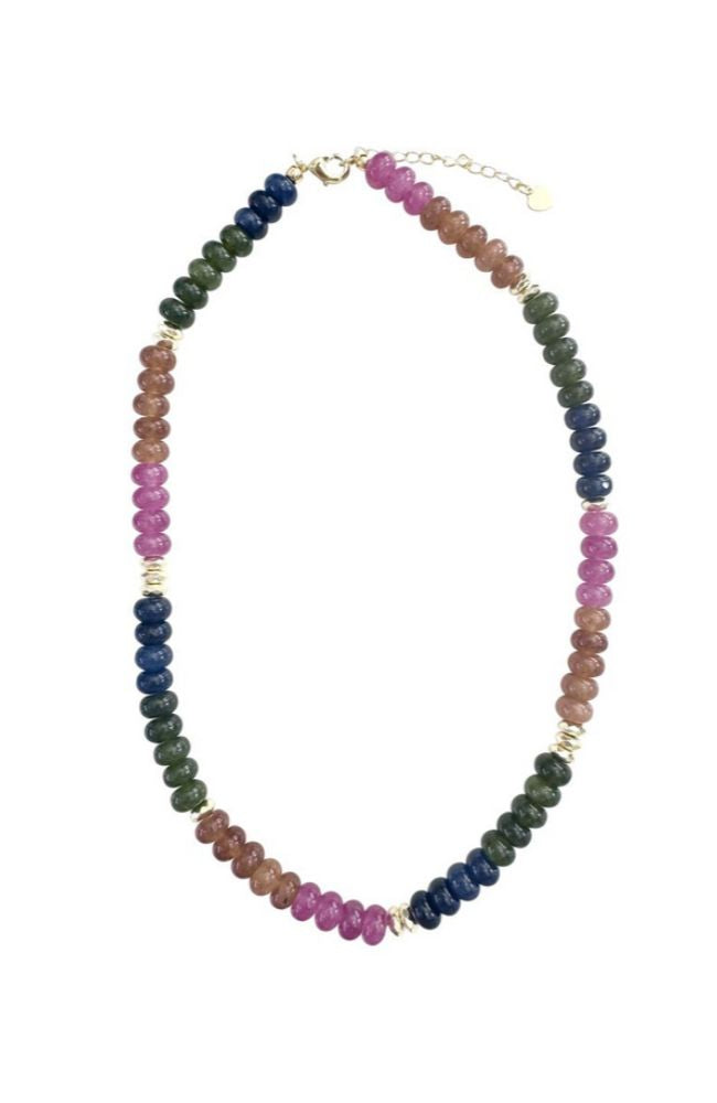 Kerry Jewel Tone Mix Beaded Necklace
