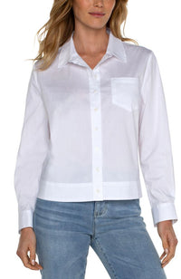 Shirt with Elastic Back Waist