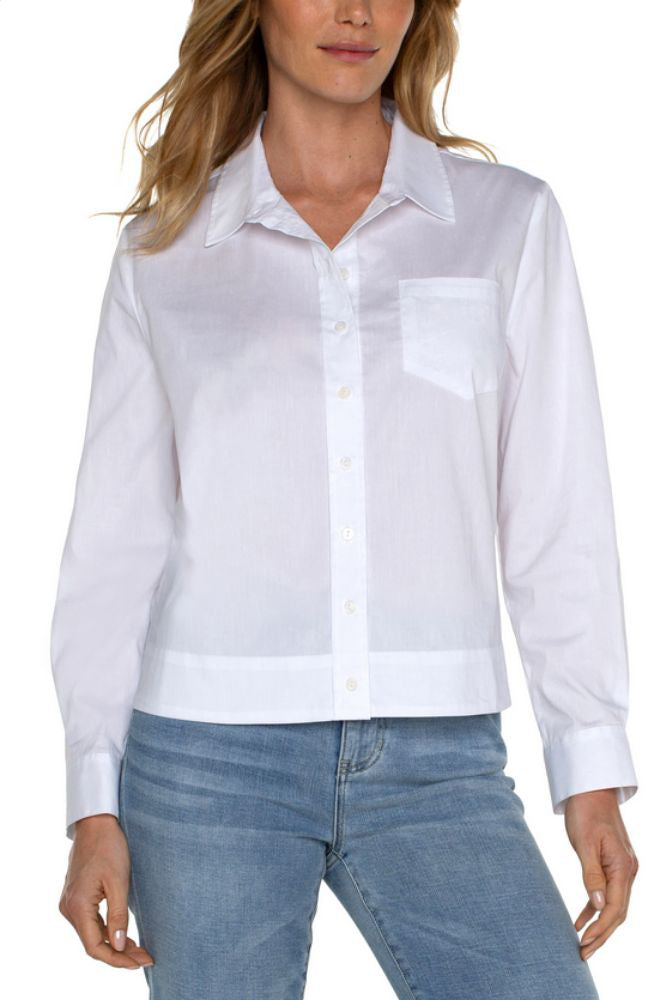 Shirt with Elastic Back Waist