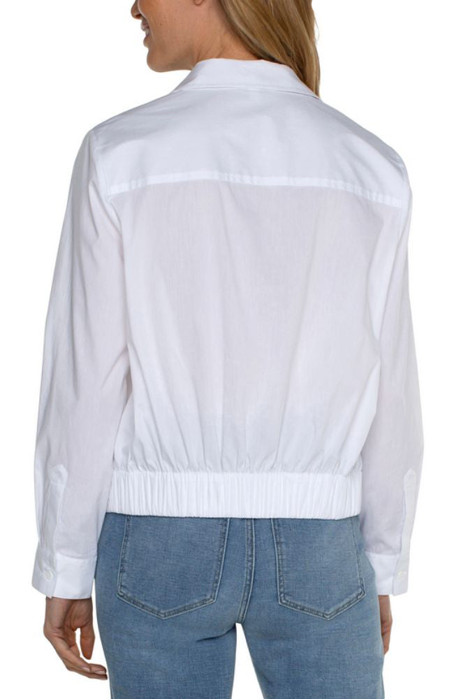 Shirt with Elastic Back Waist