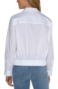 Shirt with Elastic Back Waist